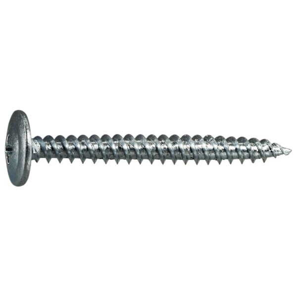 Midwest Fastener Sheet Metal Screw, #8 x 1-5/8 in, Zinc Plated Steel Truss Head Phillips Drive, 100 PK 53838 - main